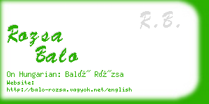 rozsa balo business card
